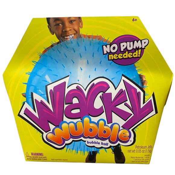 Wacky Wubble Bubble Ball TOY Blue  No Pump Needed New Gift - Picture 1 of 2